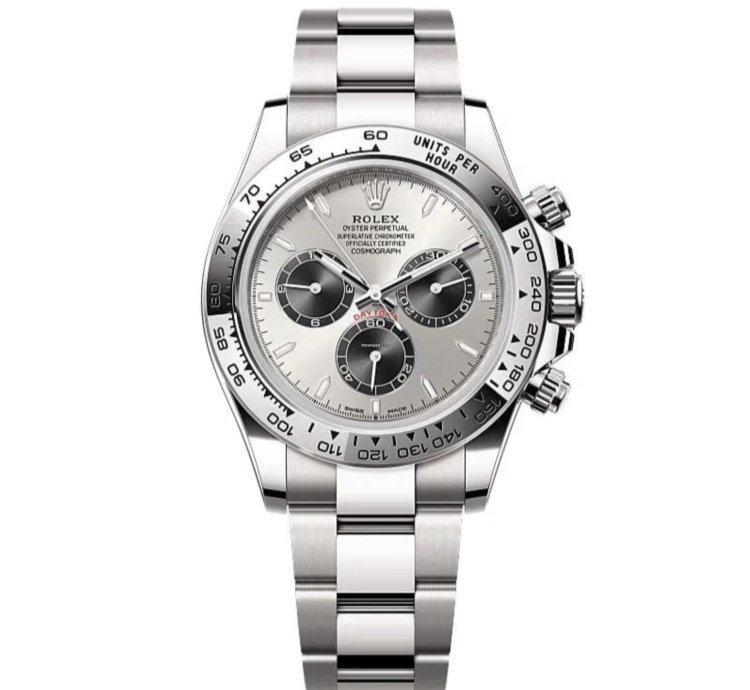 Rolex Daytona Cosmograph Daytona 2025 Ghost Silver Dial Black Subdial White Gold 40mm 126509