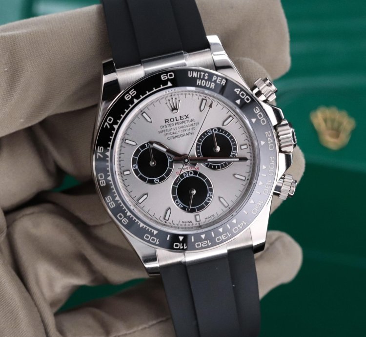 Rolex Daytona Cosmograph Daytona 2025 New Ghost 40mm White Gold Oysterflex 126519 Ln