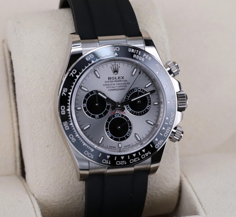 Rolex Daytona Cosmograph Daytona 2025 New Ghost 40mm White Gold Oysterflex 126519 Ln