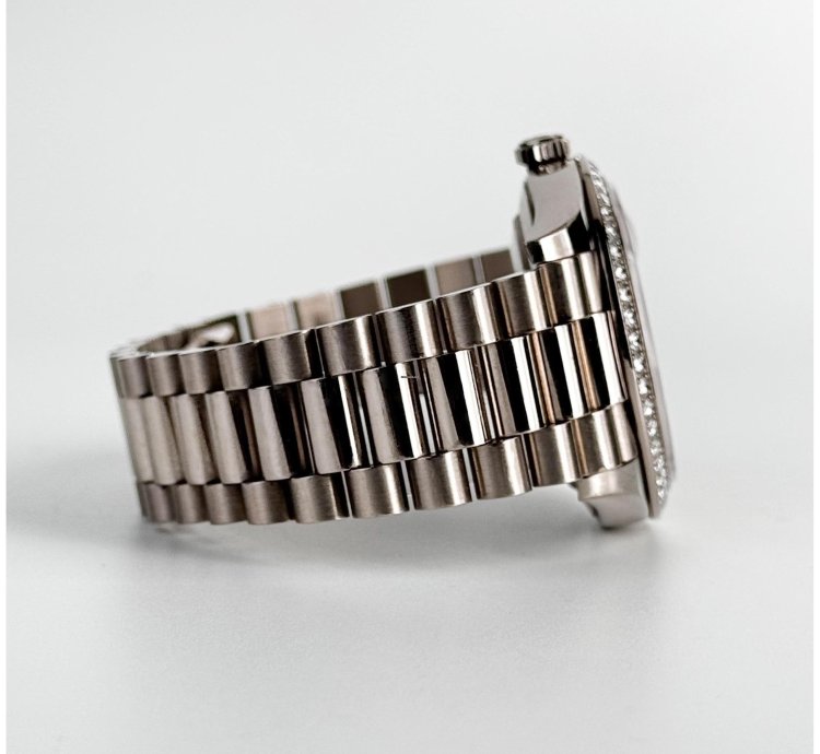 Rolex Day-date 40 40mm Diamond Bezel White Gold Silver Baguette Diamond Dial Presidential 228349rbr