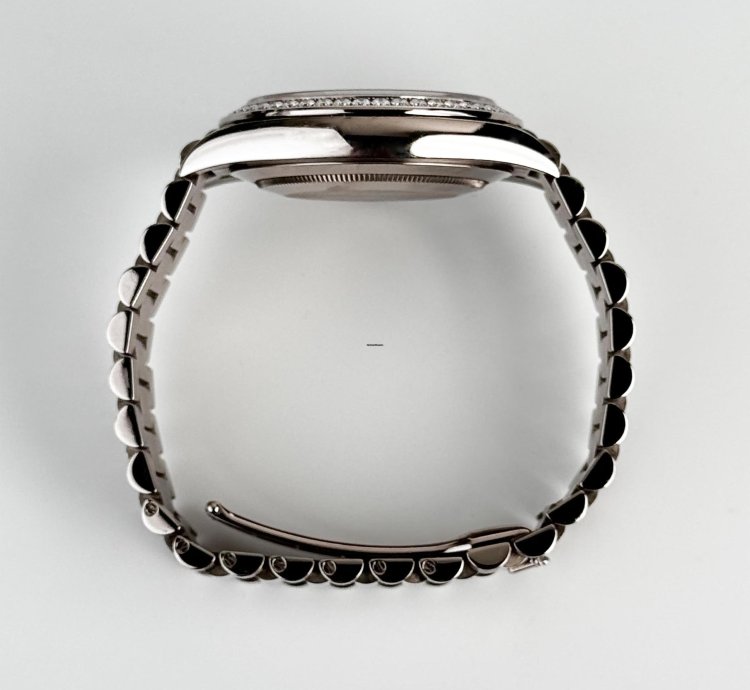 Rolex Day-date 40 40mm Diamond Bezel White Gold Silver Baguette Diamond Dial Presidential 228349rbr