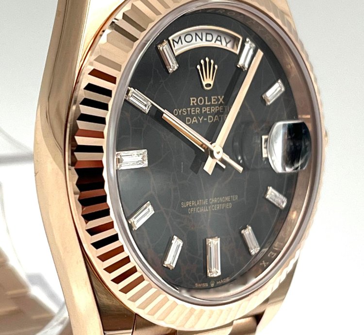 Rolex Day-date 40 40mm Eisenkiesel Dial Rose Gold Bracelet 228235 Unworn 2023