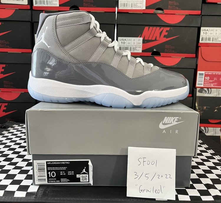 Air Jordan 11 Retro Cool Grey 2021 Ct8012-005 Size 10