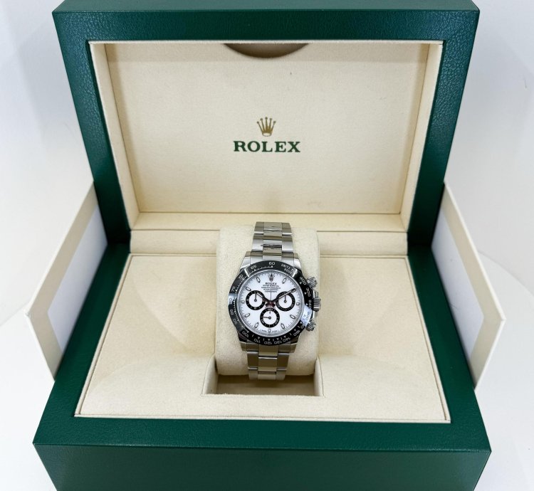 Rolex Daytona Cosmograph Daytona 40mm Black Ceramic Bezel Stainless Steel White Dial 116500ln