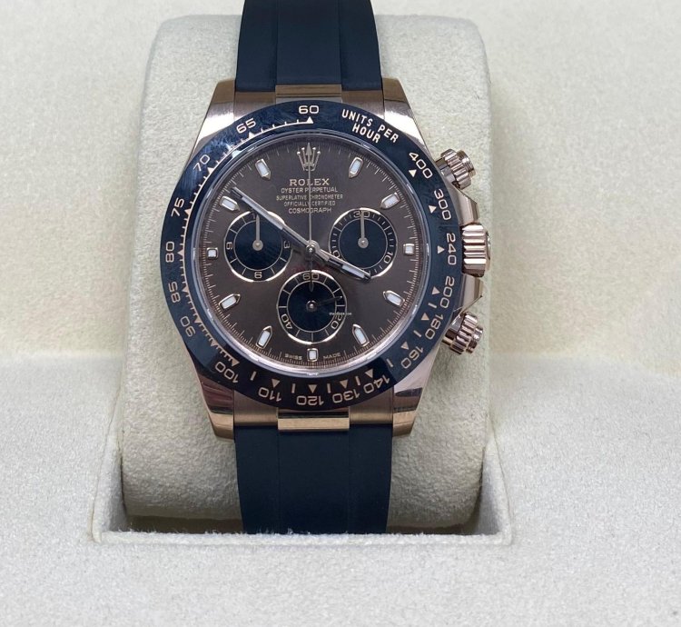 Rolex Daytona Cosmograph Daytona 40mm Chocolate Index Dial Oysterflex Band 116515ln
