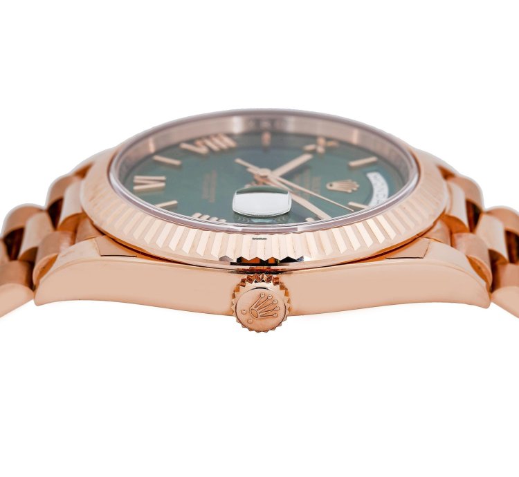 Rolex Day-date 40 40mm Green Dial Rose Gold