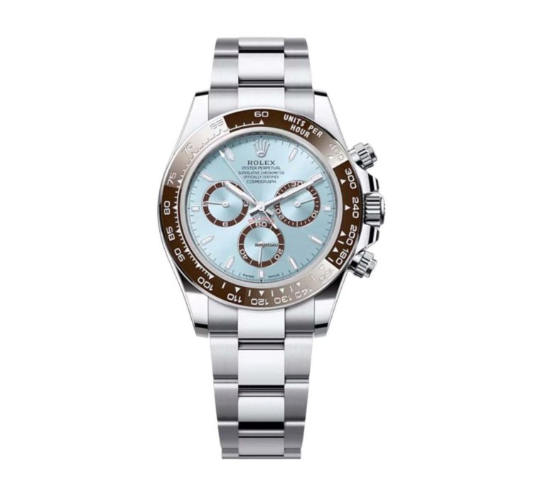 Rolex Daytona Cosmograph Daytona 40mm Platinum Ice Blue Index Dial 126506