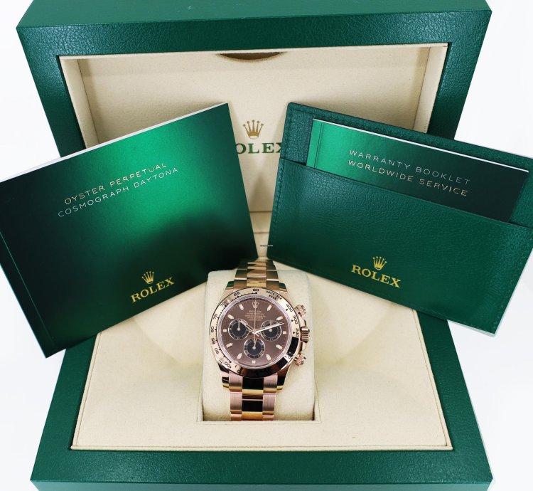 Rolex Daytona Cosmograph Daytona 40mm Rose Gold Chocolate Index Dial 116505