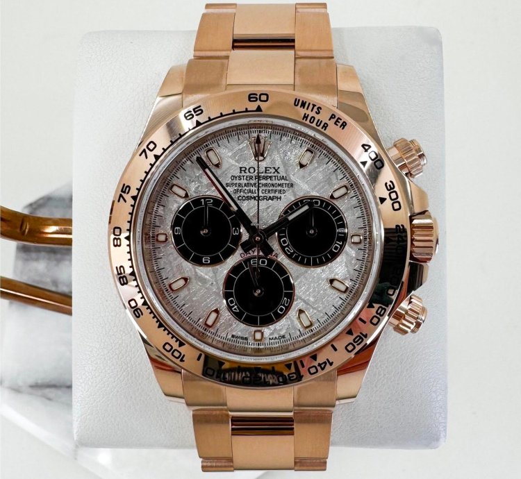 Rolex Daytona Cosmograph Daytona 40mm Rose Gold Meteorite Index Dial 116505