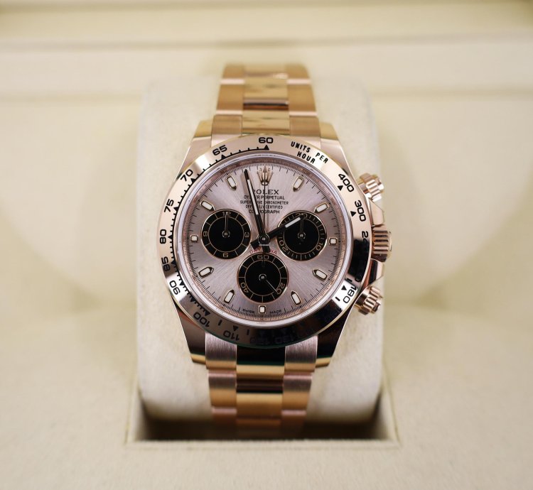 Rolex Daytona Cosmograph Daytona 40mm Rose Gold Sundust Index Dial 116505