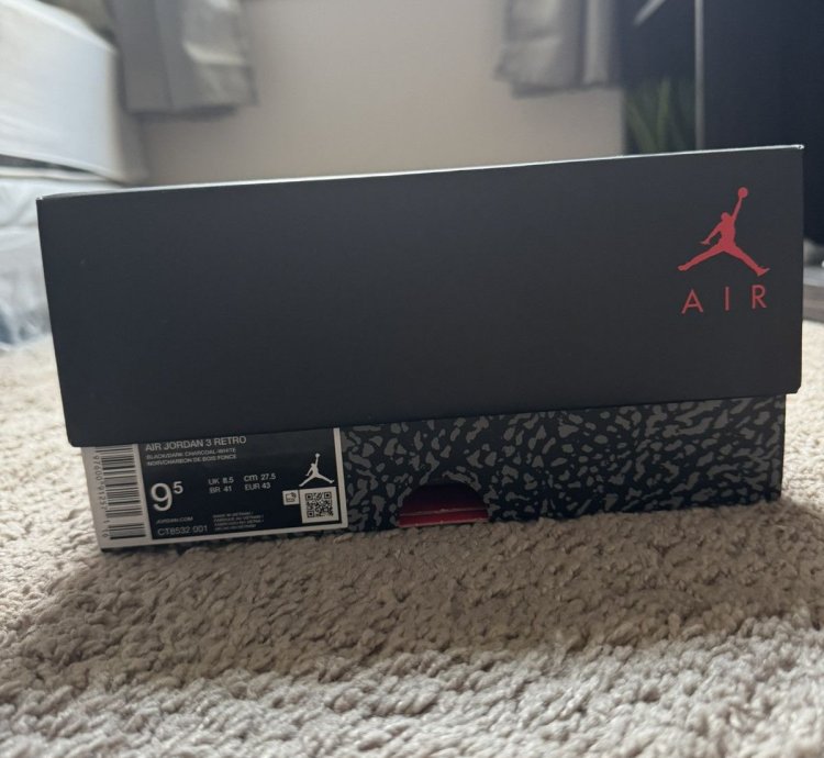 Air Jordan 3 Black Cat Size 9 5