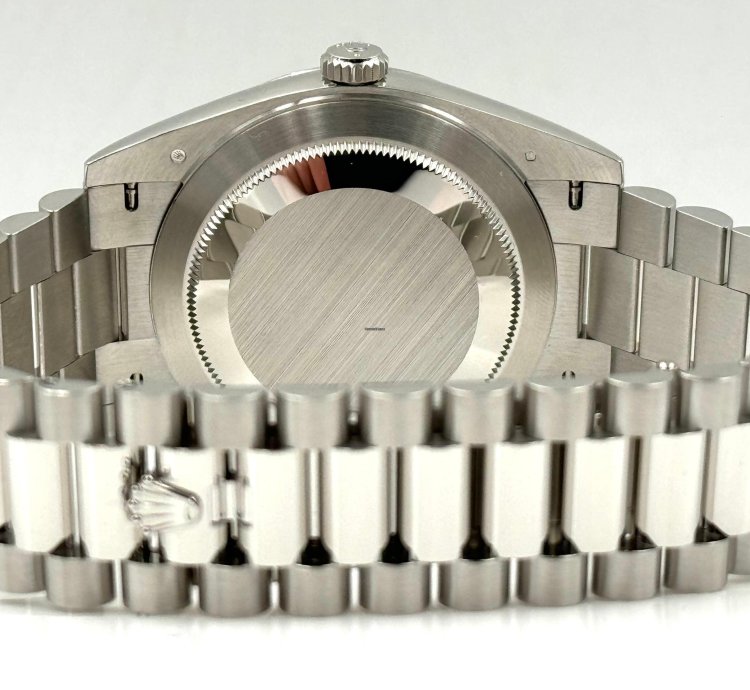 Rolex Day-date 40 40mm Green Roman Dial Platinum Bracelet 228236 Unworn 2024