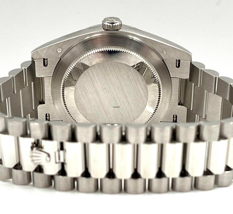 Rolex Day-date 40 40mm Ice Blue Motif Dial Platinum Bracelet 228206 Box Papers 2021