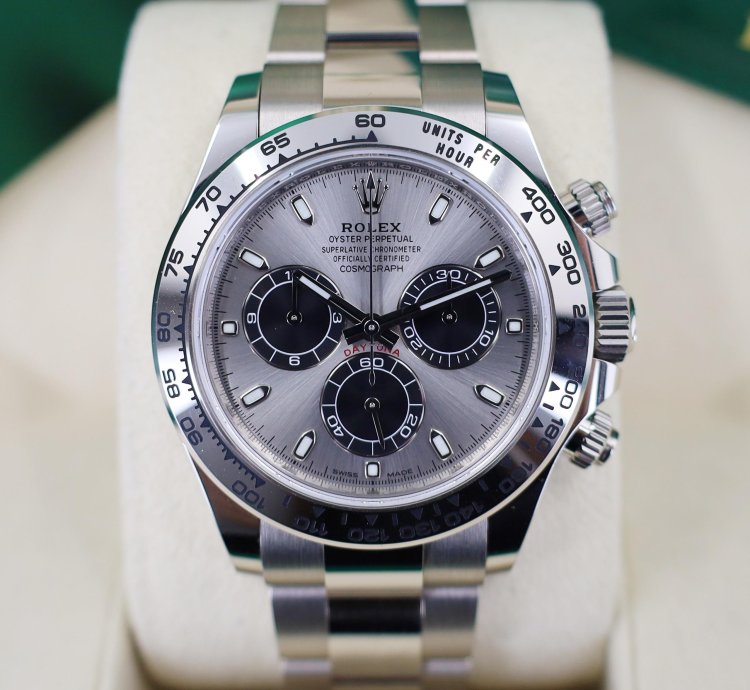Rolex Daytona Cosmograph Daytona 40mm White Gold Grey Index Dial 116509