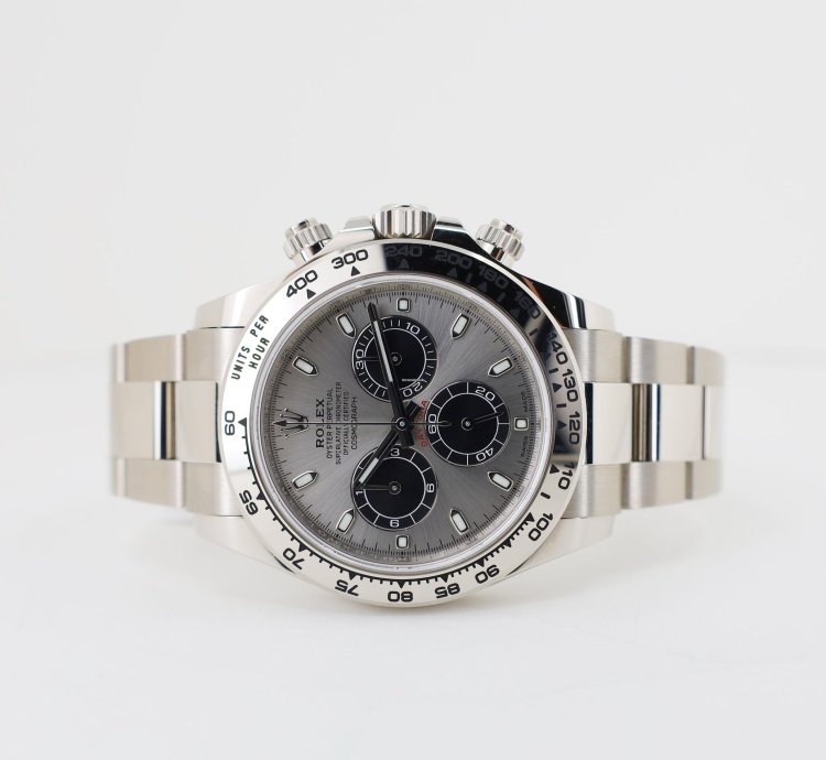 Rolex Daytona Cosmograph Daytona 40mm White Gold Grey Index Dial 116509