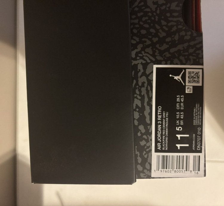 Air Jordan 3 Black Cement 2024