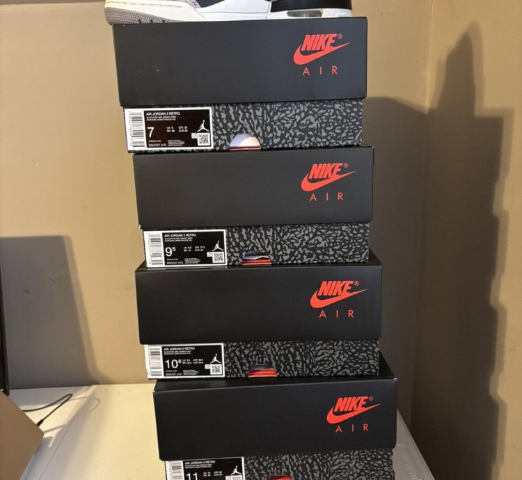 Air Jordan 3 Black Cement 2024