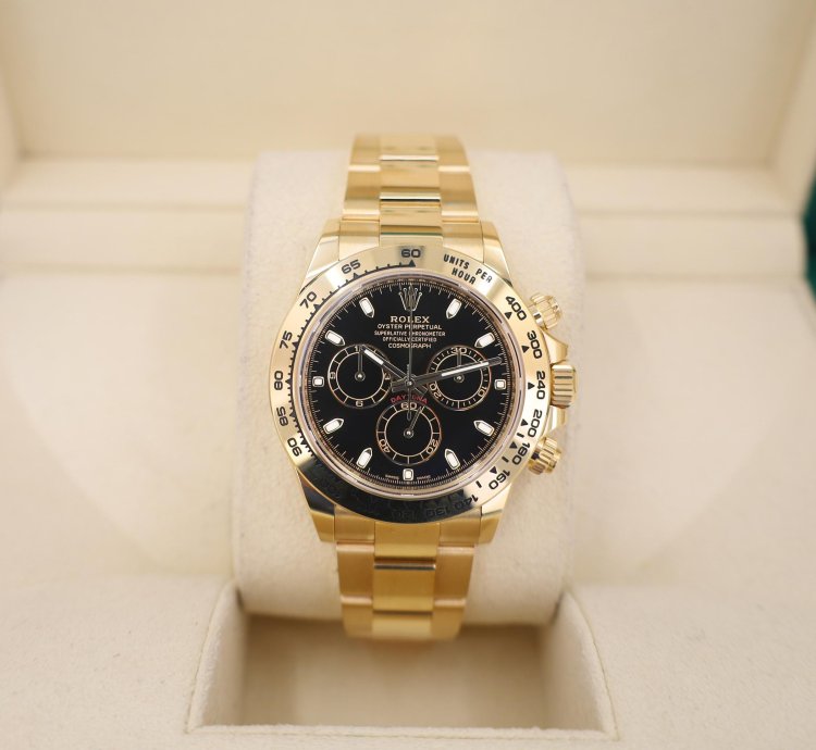 Rolex Daytona Cosmograph Daytona 40mm Yellow Gold Black Index Dial 116508