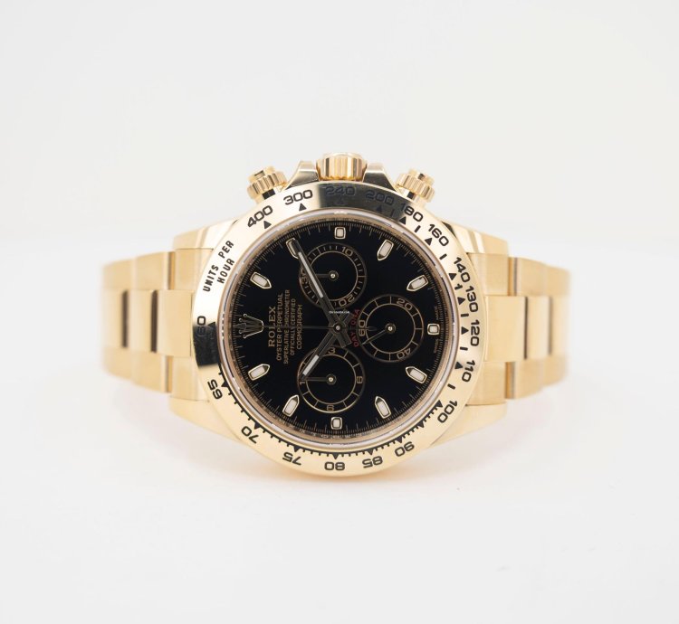 Rolex Daytona Cosmograph Daytona 40mm Yellow Gold Black Index Dial 116508