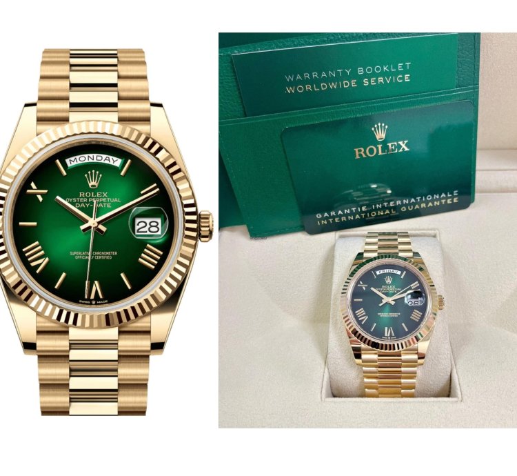 Rolex Day-date 40 40mm Ombre Green Roman Dial New Release 2024 228238