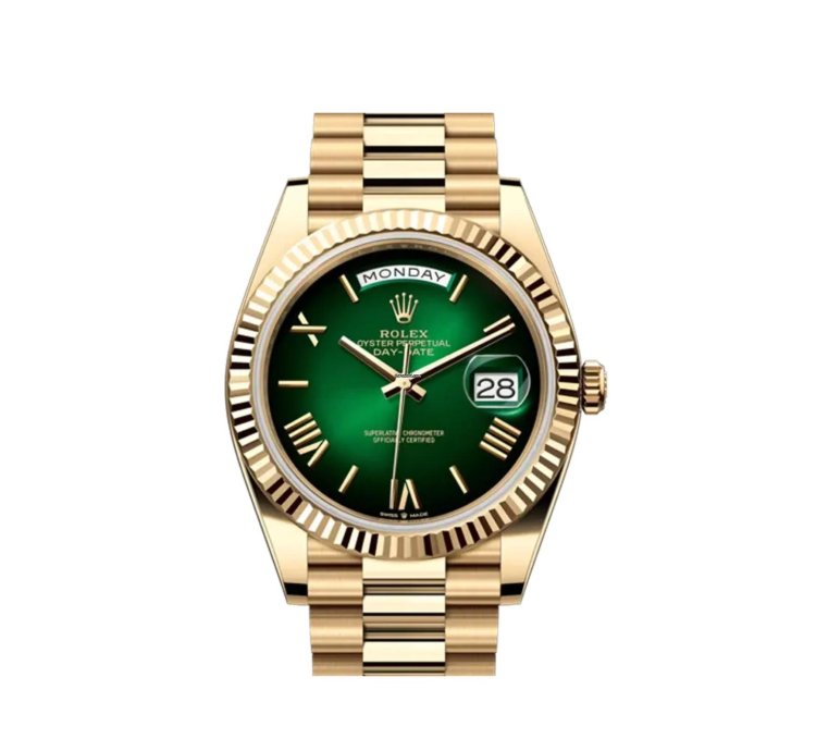 Rolex Day-date 40 40mm Ombre Green Roman Dial New Release 2024 228238