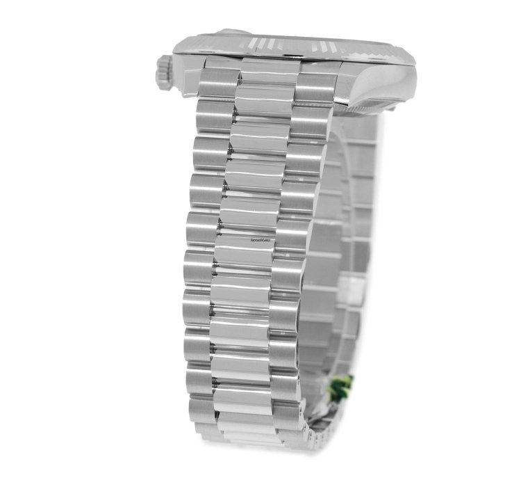 Rolex Day-date 40 40mm Platinum Ice Blue Index Dial Fluted Bezel 228236