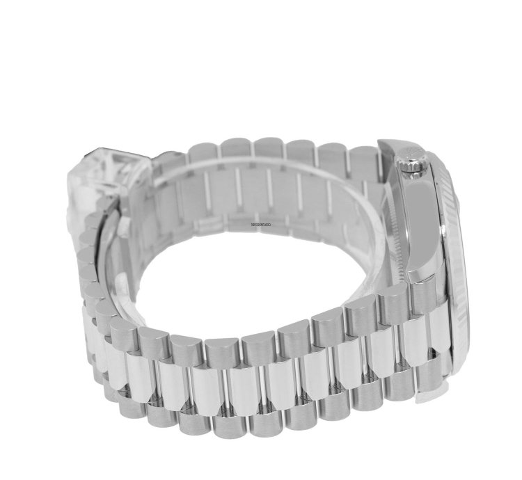 Rolex Day-date 40 40mm Platinum Ice Blue Index Dial Fluted Bezel 228236
