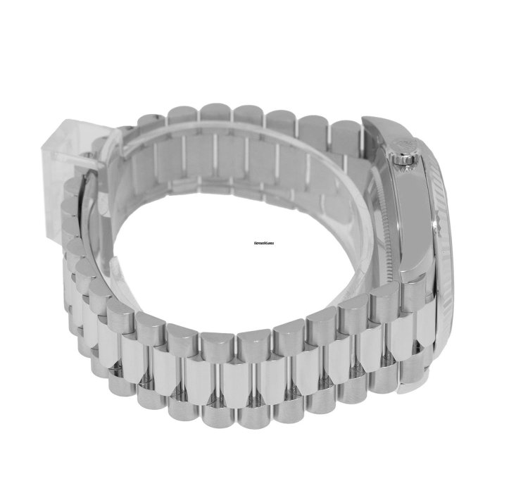 Rolex Day-date 40 40mm Platinum Ice Blue Roman Dial Fluted Bezel 228236