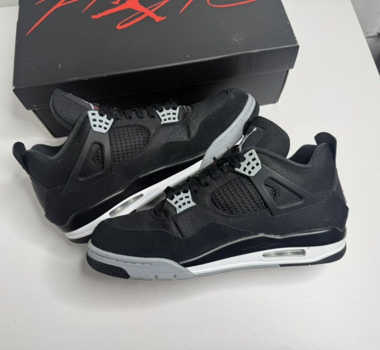 Air Jordan 4 Black Canvas