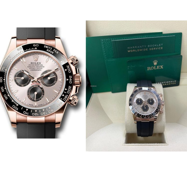 Rolex Daytona Cosmograph Daytona Black Bezel - Sundust And Black Index Dial - Oysterflex Strap 126515