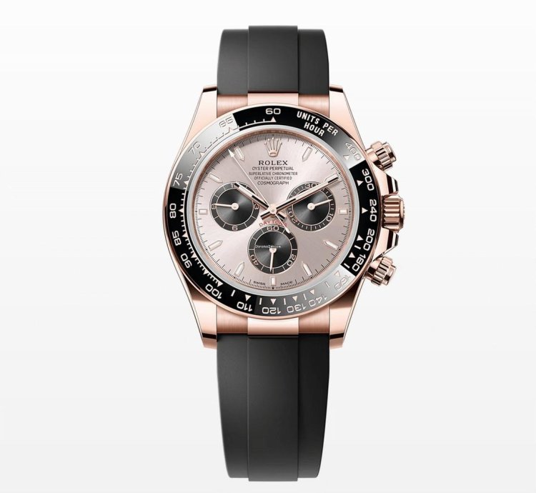 Rolex Daytona Cosmograph Daytona Black Bezel - Sundust And Black Index Dial - Oysterflex Strap 126515