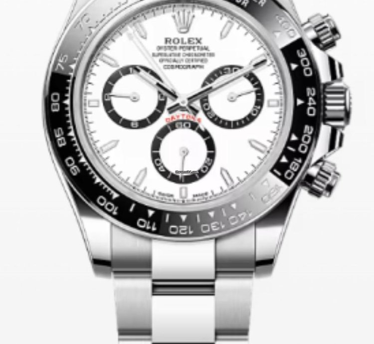 Rolex Daytona Cosmograph Daytona Black Cerachrom Bezel - White Index Dial Oyster Bracelet 126500ln Panda