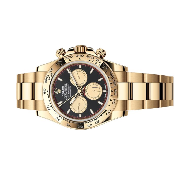 Rolex Daytona Cosmograph Daytona Black Champagne Dial Unworn Full Set Yellow Gold Paul Newman
