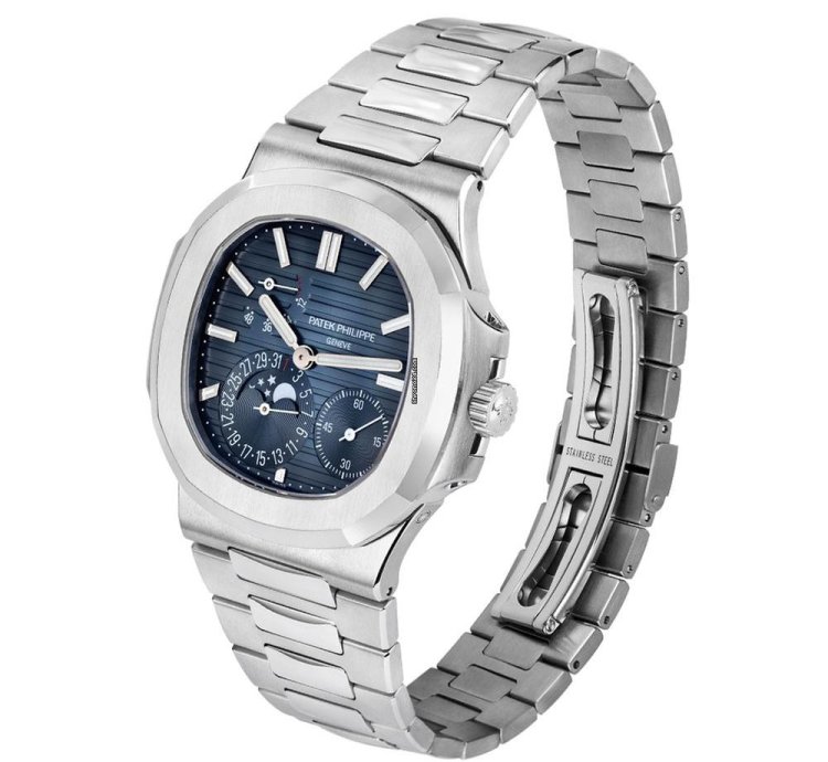 Patek Philippe Nautilus 5712 1a-001 Moonphase Steel Blue-black Index Dial 40 Mm