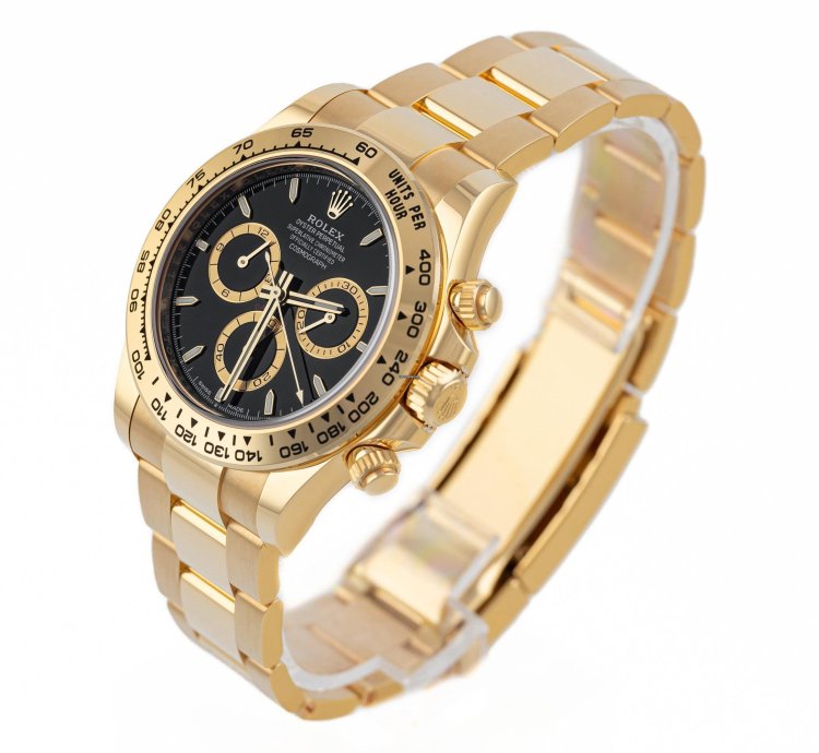 Rolex Daytona Cosmograph Daytona Black Dial 18k Gold Ref 126508 Full Set 2023
