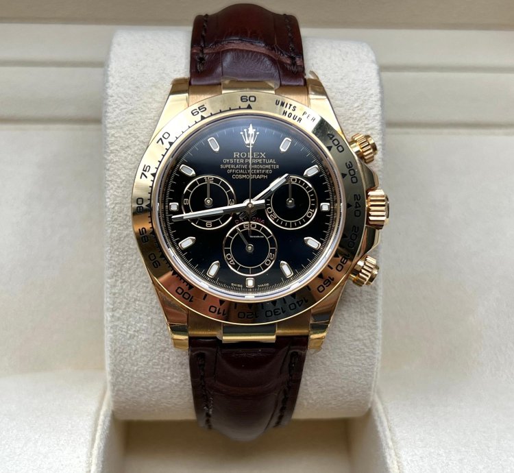 Rolex Daytona Cosmograph Daytona Black Dial Leather Strap 2019 Old Card