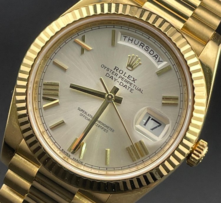 Rolex Day-date 40 40mm Silver Roman Dial