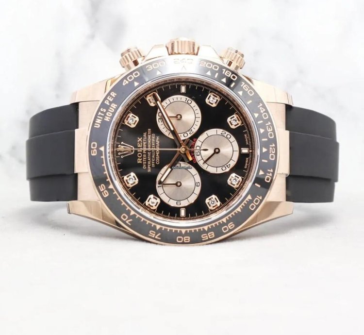 Rolex Daytona Cosmograph Daytona Black Dial With Diamonds 126515ln Unworn Full Set
