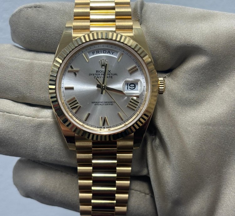 Rolex Day-date 40 40mm Silver Roman Dial 228238 New 2023