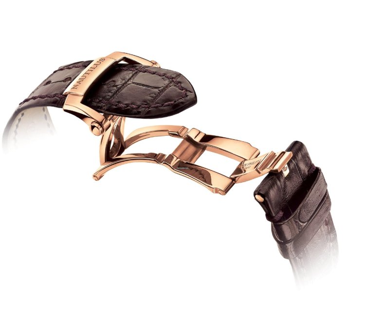 Patek Philippe Nautilus 5712r Moon Phase Rose Gold Brown Leather Strap 2023