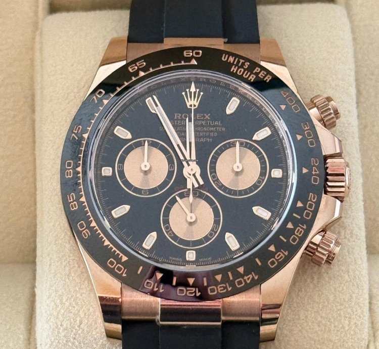 Rolex Daytona Cosmograph Daytona Everose Cerachrom Black Oysterflex
