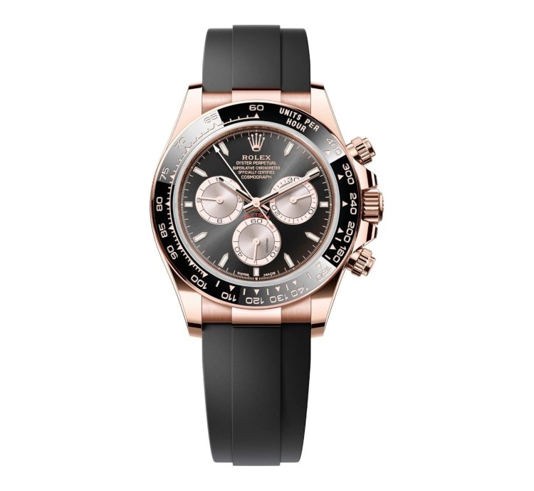 Rolex Daytona Cosmograph Daytona Everose Gold Oysterflex Black Dial 126515ln