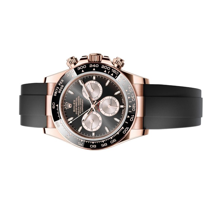 Rolex Daytona Cosmograph Daytona Everose Gold Oysterflex Black Dial 126515ln