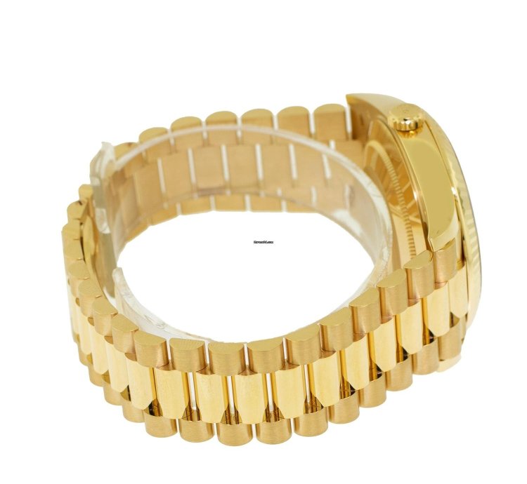 Rolex Day-date 40 40mm Yellow Gold Green Ombre Roman Dial Fluted Bezel 228238