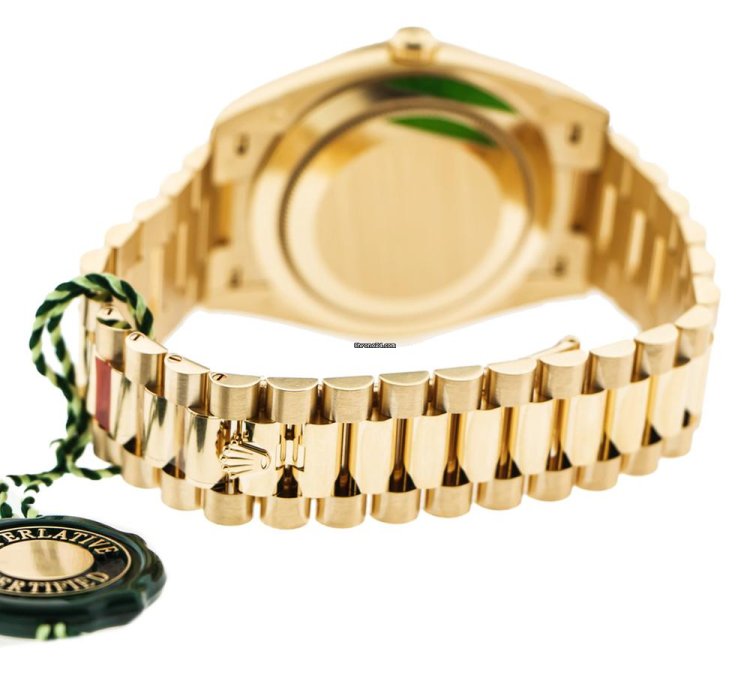 Rolex Day-date 40 40mm Yellow Gold Ivory Roman Dial Fluted Bezel 228238