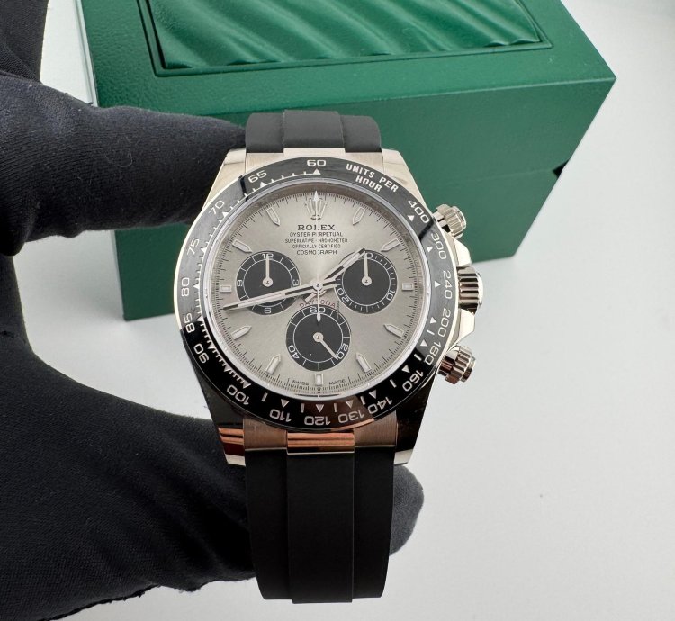 Rolex Daytona Cosmograph Daytona Ghost Grey Dial White Gold Oysterflex