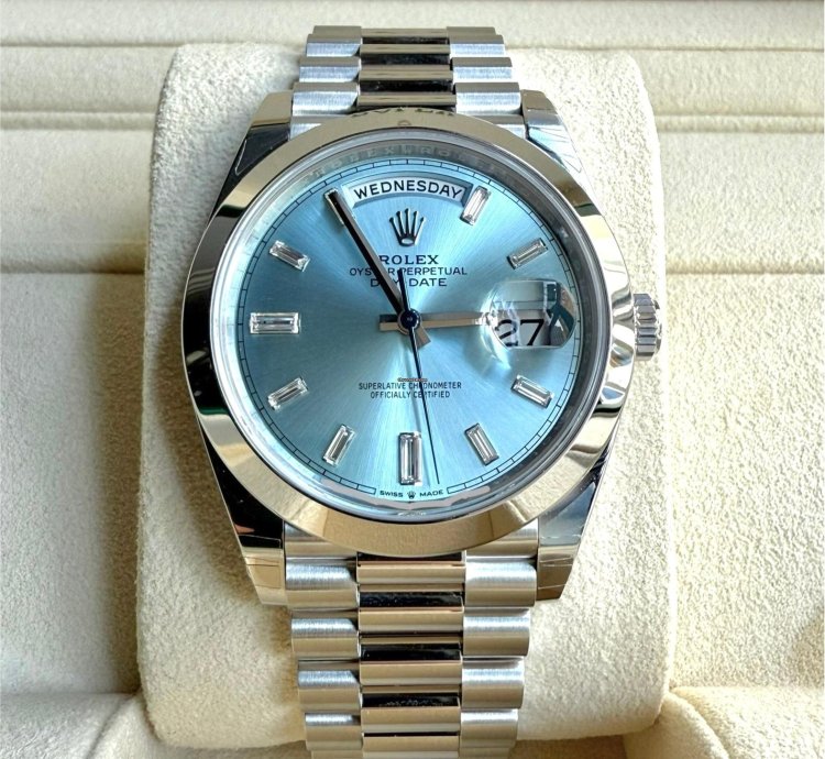 Rolex Day-date 40 Baguette - Unworn Ungetragen - 2023 - Lc At - Few Stickers Left