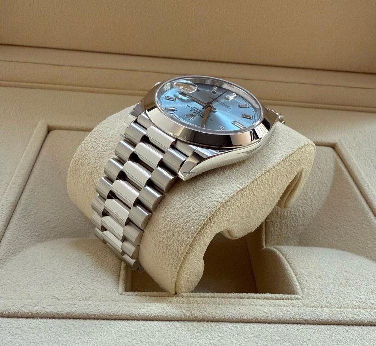 Rolex Day-date 40 Baguette - Unworn Ungetragen - 2023 - Lc At - Few Stickers Left