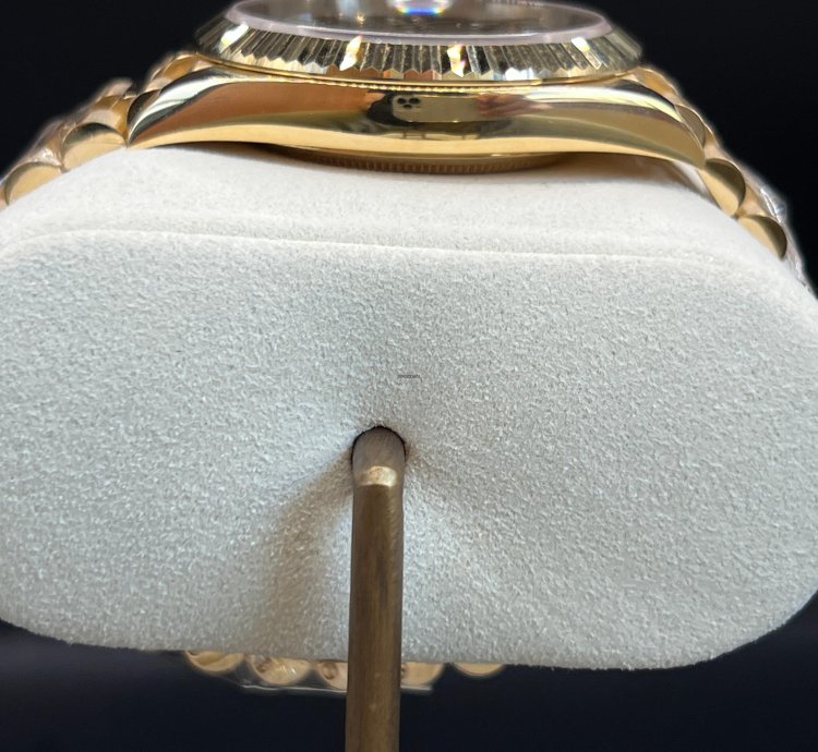 Rolex Day-date 40 Black Baguette Diamond Dial Full Yellow Gold