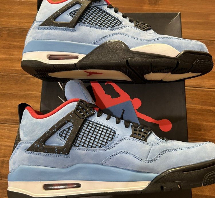 Air Jordan 4 Retro Travis Scott University Blue Cactus Jack